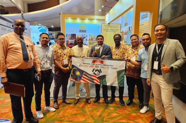 From Right, Umar Salihu Abdul, Malaysia Trade Office Marketing Manager; Muhammad Nizamudin Bin Che Mood, Chief Finance Officer TNF; Ahmad Muzammil Bin Abdul Aziz, Marketing Manager Merit; Chris Onyekwere, Executive Director WEAFRI; Jude Bryan S. Dass, Malaysia Assistant Trade Commissioner; Izuchukwu Peter, Cell Lead Helicoid Operation Weafri; Akmal Arman Bin Azwan, Project Engineer Merit; Mohd Fadly Bin Mohd Esa, Chief Operating Officer TNF; Tengku Mohamed Faiz, Chief Executive Officer TNF